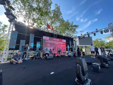 Cabin LED P3.91 tại Triển lãm Âm thanh Ánh sáng Đức Thọ – Hà Tĩnh 2025